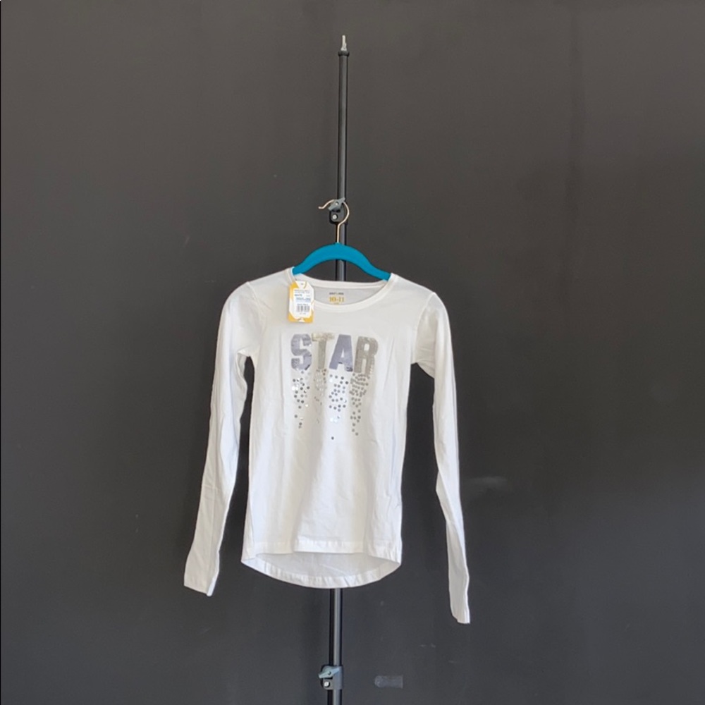 A white sequins shirt